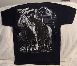 Grim Reaper Horse Scythe Graveyard Skulls Moon La Santa Muerte T-SHIRT Shirt - £9.08 GBP