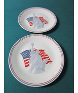 Vintage 1991 Statue of Liberty Corelle 2 Plates by Corning 10.25&quot;  - £50.99 GBP