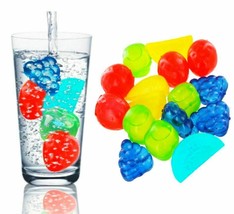 15 Piece Plastic Reusable Fruit Ice Cubes Coolers Refreeze BPA FREE Novelty Fun - £5.89 GBP