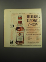 1951 Crosse &amp; Blackwell Manhattan Cocktail Ad - All you need is the inclination  - £14.76 GBP