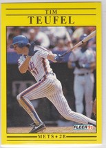 M) 1991 Fleer Baseball Trading Card - Tim Teufel #162 - £1.54 GBP