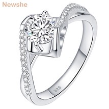 0.8 Ct Moissanite Engagement Ring For Women 925 Sterling Silver Wedding Luxury J - £57.58 GBP