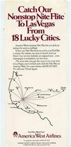 America West Airlines 18 Lucky Cities to Las Vegas &amp; Service Seattle &amp; P... - $23.76