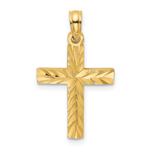 14K D/C Block Cross  Charm K8497 - $195.74