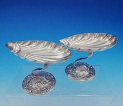 Durgin-Gorham Sterling Silver Compote Pair Raised Shell Bowl and Dolphin (#3552) - $1,766.22 CAD