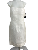 Nicole Miller White Spaghetti Strap Silk Dress Size 4, NWT - £22.76 GBP