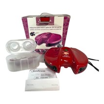 Sunbeam Fortune Cookie Maker Electric Home Use Red Color Tested Used ONCE in Box - $45.80