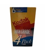 Kodak 6 Hours T-120 4 Pack High Grade Video Tapes Blank VHS New Sealed - €9,21 EUR