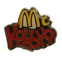 McDonald’s Christmas McHoHoHo Santa Fast Food Restaurant Enamel Lapel Hat Pin - £8.97 GBP