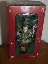 New Fanciful Glitter Holiday Ornament Christmas Tree Elf Man Costco Unused - $146.58 MXN