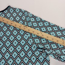 Nue Options Women’s Green/Black Geometric 3/4 Sleeve Blouse Size 2X Chest 52" image 7