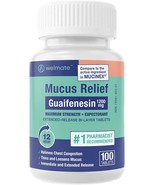WELMATE Mucus Relief | Guaifenesin 1200 Mg Maximum Strength | 100 Count - €38,49 EUR