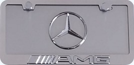 Mercedes Benz AMG  3d  License Plate +Stainless  Frame &amp; Lens - $65.95