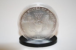 Coin DISPLAY STANDS for Silver Eagle/ Morgan/ Peace/IKE Dollar Capsules ... - £8.18 GBP