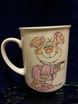 Message Mugs w/ a.Leaf. Cartoon of Lady Bear w/Cup of Coffee - £7.52 GBP