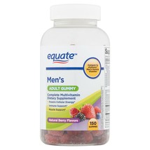 Equate Men&#39;s Natural Berry Flavors Adult Gummies, 150 Ct Immune System Support+ - £15.81 GBP