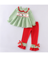 NEW Boutique Dr Seuss Grinch Stole Christmas Girls Smocked Embroidered O... - £5.49 GBP+