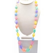 Pastel Pretties Beaded Necklace, Elegant Coquette in Soft Hues and Gold Tone Spa - £30.05 GBP