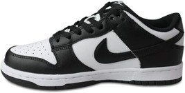 Nike Womens Dunk Low Retro Basketball Sneakers, 7, White/White/Black - $115.00