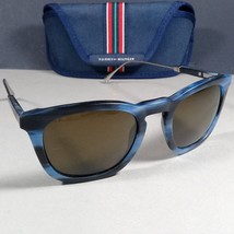 Tommy Hilfiger TH1383/S QEUEC Blue Marble Vintage Pilot Sunglasses - $56.99