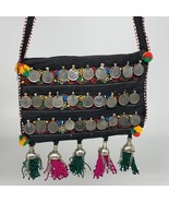 470g,9.75&quot;x6.5&quot;Turkmen Handbag Purse Crossbody Handmade Silk Coin @Afgha... - £62.93 GBP