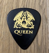 Queen Guitar Pick Black Plectrum Gold Logo Rock - £3.98 GBP