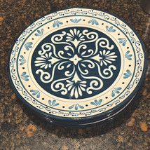 Set Of 4 Bobby Flay Marbella 8&quot; Salad Plates Blue White Scroll Retired N... - £46.37 GBP