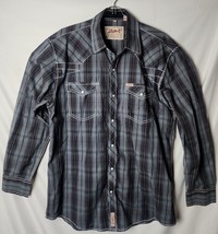 Rafter C Men L Cowboy Collection Premium Quality Long Sleeve Snap Button Shirt - £39.23 GBP