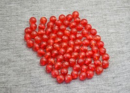Natural Baltic red amber round beads 10 pcs. in 1 lot - £24.21 GBP