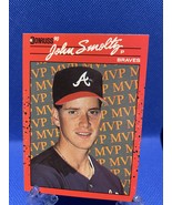 John Smoltz BC-12 1990 Donruss Baseball Card Double Error - $4,685.69 MXN