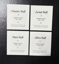 Pokemon Monopoly 1999 Collectors Edition Replacement Pieces: 4 Property ... - $4.75