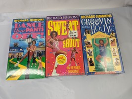 Richard Simmons Dance Your Pants Off Sweat Shout Groovin House Lot 3 VHS Sealed - $16.95