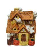 Vtg Halloween Ceramic House Lloyd Haunted House Ghost Votive Candle Hold... - £14.78 GBP