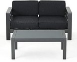 Christopher Knight Home Cybele Outdoor Aluminum Loveseat and Coffee Tabl... - $1,204.99