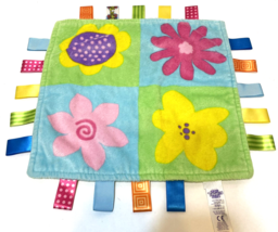Taggies Security Lovey Blankie Flowers 11.5 x 11.5 inches Multicolor - £9.95 GBP