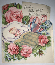 Vintage 1950’s The Da Line Baby Girl Greeting Card - £4.69 GBP