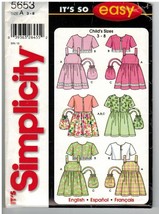 Simplicity It&#39;s So Easy Uncut Sewing Pattern #5653 Child&#39;s Sundress Jack... - £4.48 GBP