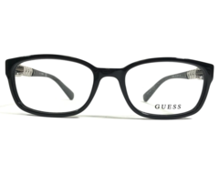 Guess Eyeglasses Frames GU2558 005 Black Silver Crystals Square 51-17-135 - £52.48 GBP