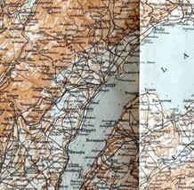 Map Savoie Lac Leman Southern France Rare 1914 Lithograph WW1 Era WHBS - £47.17 GBP