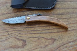 damascus real handmade beautiful folding knife From The Eagle Collection Mm6485 - £27.68 GBP