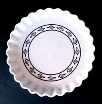 Copco Fluted Quiche Pie Dish Country Fine Porcelain 1982  10&quot; Pan Japan ... - £14.45 GBP