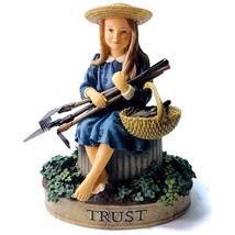 Vintage Virtues Trust 2002 Garden Girl Figurine Demdaco Kathy Killip Broke Toes - £13.52 GBP