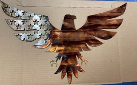 Patriotic American Bald Eagle - Metal Wall Art - Copper and Bronzed 44&quot; x 28&quot; - £220.16 GBP