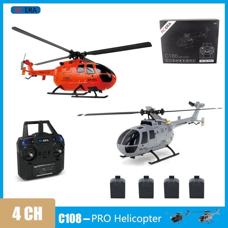 C186 PRO RC Helicopter 2.4G 4 Channel 4 Propellers 6 Axis Electronic Gyroscope - £89.50 GBP+