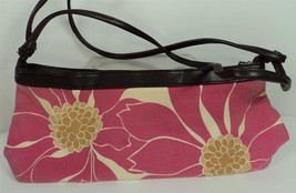 Victoria&#39;s Secret Pink Floral Canvas Shoulder Bag Purse - £7.74 GBP