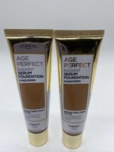 (2)Loreal Age Perfect 115 Hazelnut Radiant Serum Foundation Sunscreen 1.... - $4.94