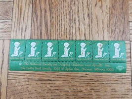 Easter Seals 1967 Set of 7 Stamps Green - $2.84