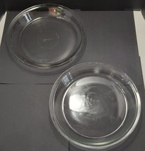 Pre Owned Lot Of 2 Pyrex Lower Case Clear Pie Plates 9&quot; Diameter #209 - £7.66 GBP