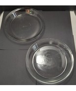 Pre Owned Lot Of 2 Pyrex Lower Case Clear Pie Plates 9&quot; Diameter #209 - £7.68 GBP