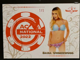 2022 Bench Warmer AC National Orange Foil Sara Underwood 1/1 - £88.25 GBP